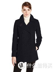 TOMMY HILFIGER Double Breasted Classic Peacoat 女士经典双排扣呢子大衣