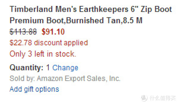 再降价:Timberland 添柏岚 Earthkeepers 6寸 男款真皮踝靴