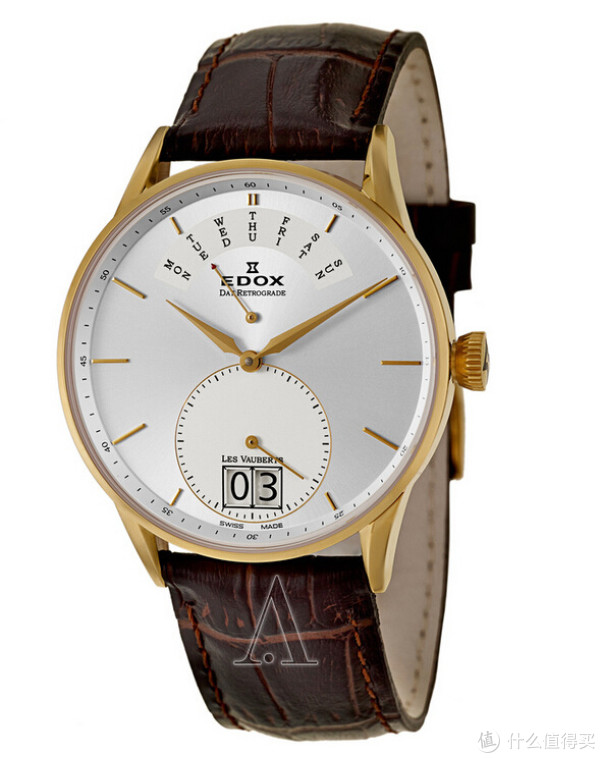 EDOX 依度 Les Vauberts系列 Day Retrograde 34005-37JA-AID 男款计时腕表