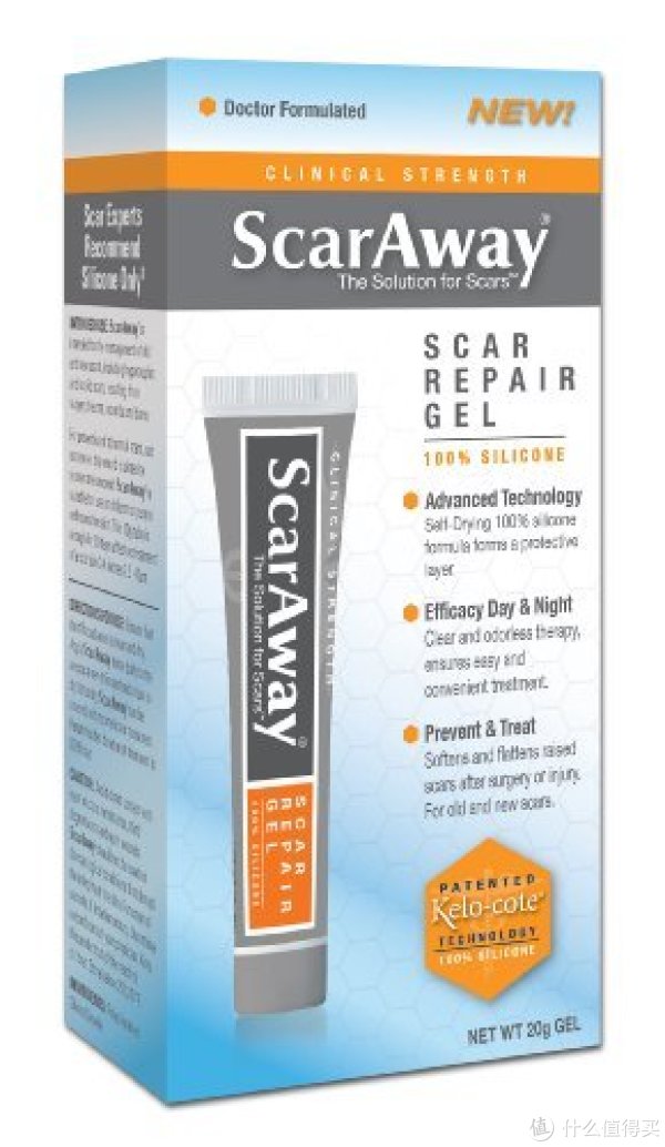 凑单品:ScarAway 舒可薇 Patented Kelo-cote Technology 疤痕修复凝胶20g