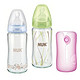 NUK 宽口玻璃奶瓶2只组合装（送粉色硅胶保护套）