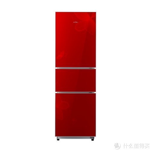 限华东：Midea 美的 BCD-215TGMK 三门冰箱 215L 芳雅红