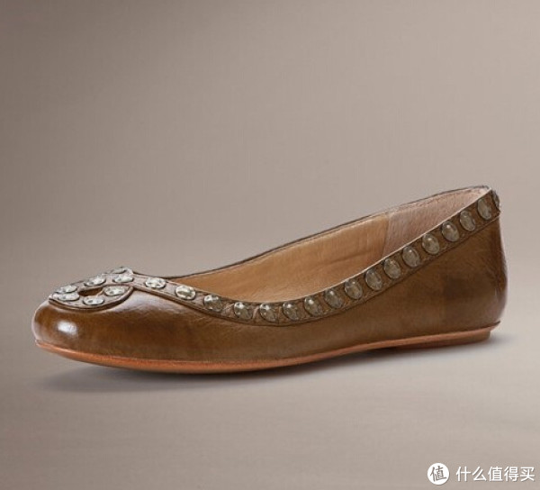 FRYE Emma Hammered Stud Cognac Soft Vintage Leather 女士真皮单鞋