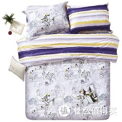 ELLE DECO 1252E62560 全棉斜纹活性印花双人床单四件套 左岸风情1.5m床