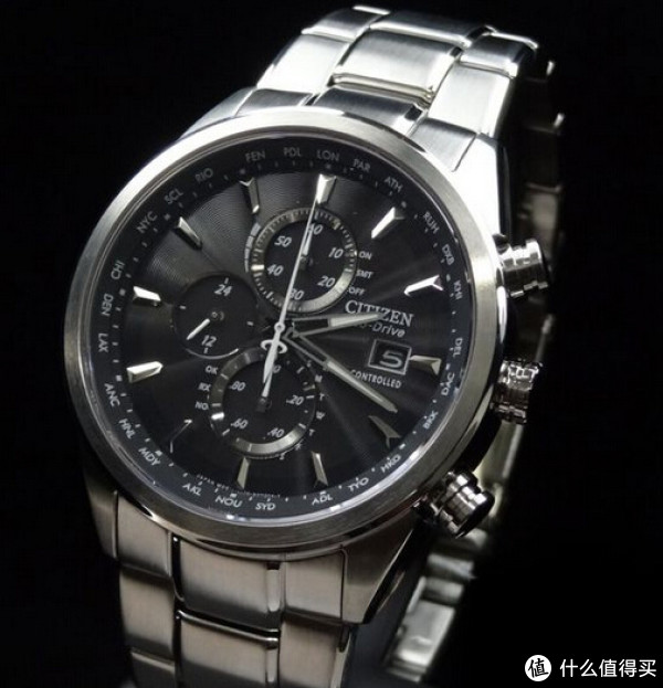 CITIZEN 西铁城 AT8010-58E 光动能男士腕表(六局电波、三眼计时)
