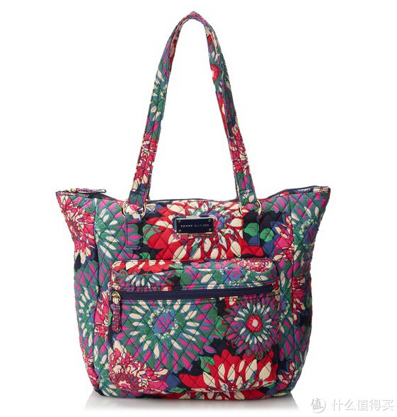 TOMMY HILFIGER  Zip Pockets Tote 棉布印花单肩包