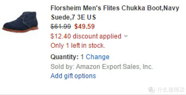FLORSHEIM 富乐绅 Flites Chukka 男士真皮短靴