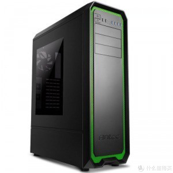 新低价:Antec 安钛克 A1900 全塔机箱 黑绿色(13.4Kg、双电源位、12个硬盘位、侧透面板)