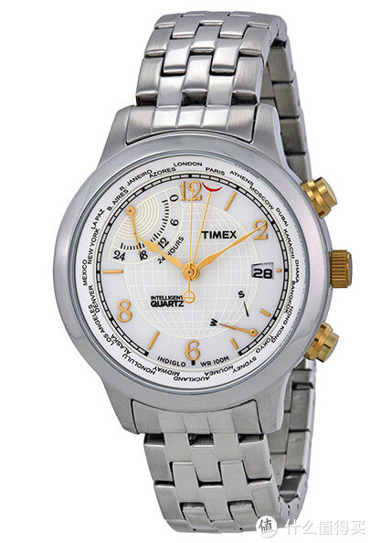 Timex 天美时 IQ系列 T2N613 男款腕表（独立马达、飞返逆跳、世界时间）