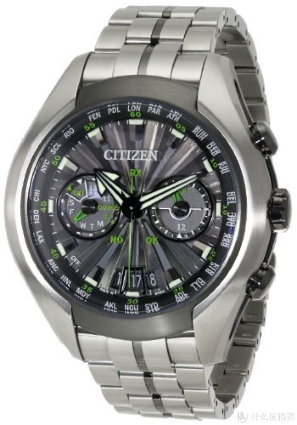 CITIZEN 西铁城 "Satellite Wave Air" Titanium 系列 CC1055-53E 男款光动能卫星对时腕表