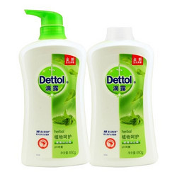 Dettol 滴露 植物呵护 沐浴露（650g*2瓶）+950g