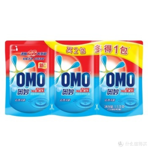 OMO 奥妙 净蓝 全效高浓度 洗衣液500g*3包*3组