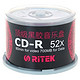 RITEK 铼德 中国红顶级黑胶系列 CD-R 52速 700M  桶装50片 刻录盘