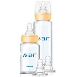 AVENT 新安怡 SCD803/01 标准口径 新生儿套装玻璃奶瓶*2套 