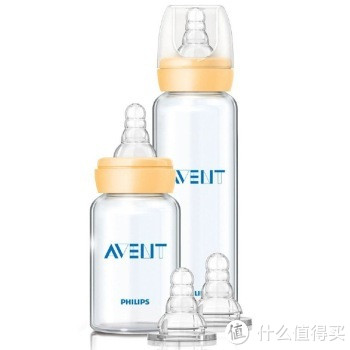 AVENT 新安怡 SCD803/01 标准口径 新生儿套装玻璃奶瓶+婴儿湿巾 25抽