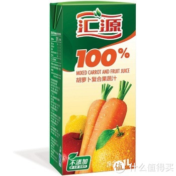 凑单品：汇源 100%胡萝卜果蔬汁 1L盒装