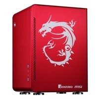 JONSBO 乔思伯 U2 GAMING龙 ITX机箱 全铝 红色 透明侧板版本