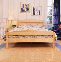 X.M.B 喜梦宝 卧室两件套1.5米双人床+松木床头柜 3色供选