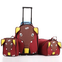 AMERICAN TOURISTER美旅 儿童三件套(双肩包+行李袋+拉杆箱45cm) 棕色大象