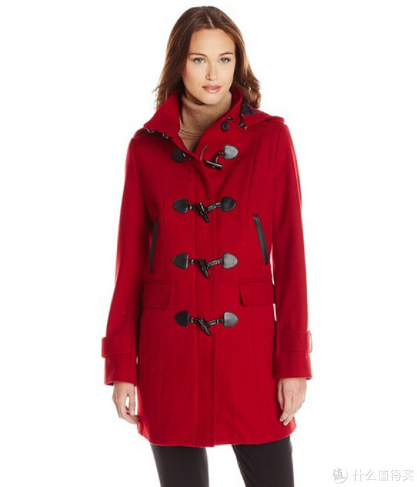 TOMMY HILFIGER Double Breasted Classic Peacoat 女士经典双排扣呢子大衣
