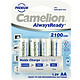 Camelion 飞狮 AlwaysReady 储能型低自放5号镍氢充电电池 2100毫安时 4节卡装