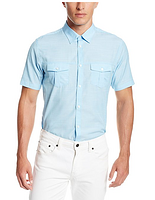 凑单品：Calvin Klein Sportswear On End Slub Double Pocket 男款短袖衬衫