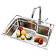安住（enzorodi） ERK50124E 厨房龙头水槽套装 304不锈钢单槽洗菜盆