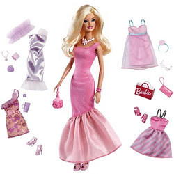 Barbie 芭比 娃娃玩具 芭比女孩之礼服套装-2BCF76