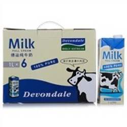 Devondale 德运 全脂牛奶 1L*6*3