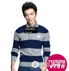 双11特价预告：JEANSWEST/真维斯 男装时尚全棉毛衣