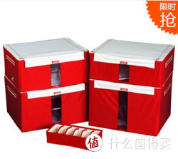 LOCK&amp;LOCK乐扣 收纳箱特惠4+1套装LLB146RW001e红色圆点 收纳箱