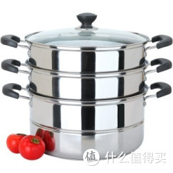 MAXCOOK 美厨 三层蒸锅30CM MZB-30不锈钢复底 