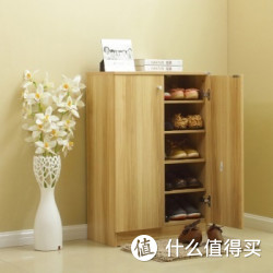 限地区：Medas 美达斯 安迪双门鞋柜浅胡桃木色+凑单品
