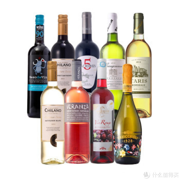 进口起泡酒+甜白+干红葡萄酒礼包 750ml*9+贝壳之恋 起泡酒 200ml