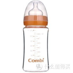 Combi 康贝 95010101 宽口玻璃奶瓶（橙色/S） 240ml*2