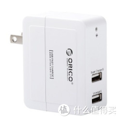 ORICO 奥睿科  DCX-2U-WH 双口USB智能充电插头 手机平板充电器 5V4A 白