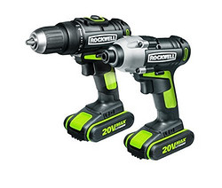 Rockwell RK1806K2 20V Lithium Ion Drill and Driver Combo Kit 电钻套装