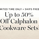 促销活动：WILLIAMS-SONOMA 网站 Calphalon感恩节炊具、厨房用品特卖