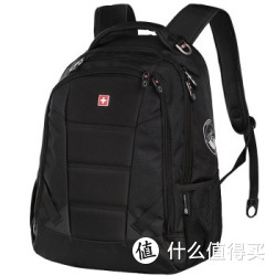 SWISSWIN 瑞士十字 14寸耐磨防水防撕中性时尚休闲系列双肩电脑背包sw9026黑色