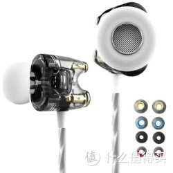 ttpod 天天动听 T1-E 入耳式HIFI耳机 双动圈纳米振膜（乌金灰）
