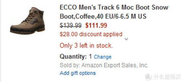 ecco 爱步 Track 6 GTX Moc Toe Tie 男款户外休闲皮鞋