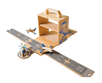 Diggin 00182 Box Set Airplanes 木质飞机跑道玩具套装