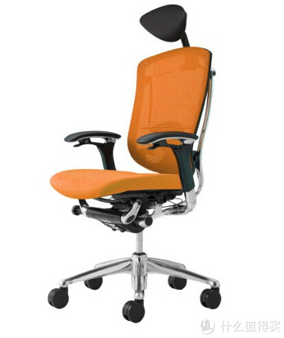高端秀：okamura 冈村 Contessa 人体工程学电脑椅 橘色款