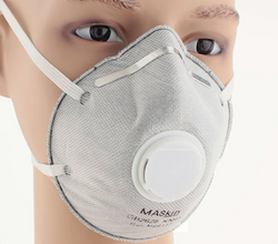 MASkin 617510 活性炭+呼气阀型 杯型防护口罩（美标N95/10只）+ MASkin 828505 5只装