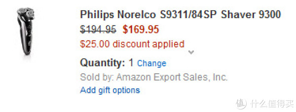 PHILIPS 飞利浦 Norelco 9300系列 S9311/84S 电动剃须刀