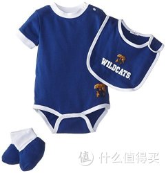 凑单品：肯塔基野猫队 皇家蓝 婴儿 围嘴 连体服 袜子套装