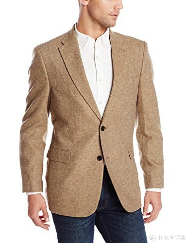 大码福利：TOMMY HILFIGER Medium Tan Herringbone 男款羊毛混纺西装