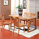 派森 现代简约实木框架家用一桌四椅长方形餐桌椅组合特价