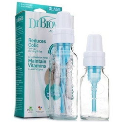 移动端：Dr Brown's 布朗博士 BL-203 初生婴儿防胀气标口玻璃奶瓶套装+BL-203 标准口奶瓶防漏盖（2个吸塑装）BL-630
