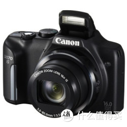 Canon 佳能 PowerShot SX170 IS 数码相机 黑色（1600万像素 3英寸屏 16倍光学变焦 28mm广角）
